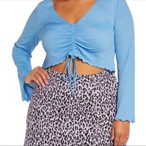 BP Nordstrom Cinch Crinkle Crop Top Size 4X